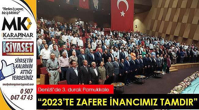 "2023'te zafere inancımız tamdır"