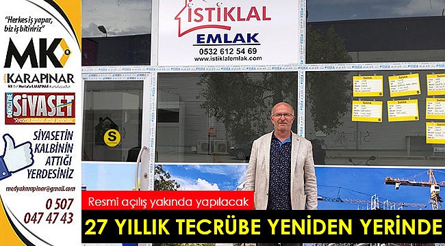 27 yıllık tecrübe yeni yerinde