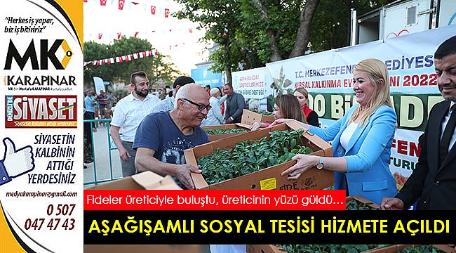 Aşağışamlı sosyal tesisi hizmete açıldı