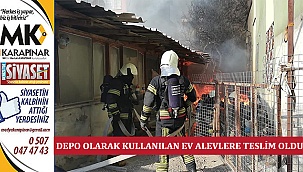 Depo Olarak Kullanılan Ev Alevlere Teslim Oldu