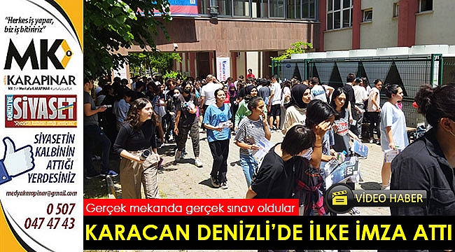 Karacan Denizli'de ilke imza attı
