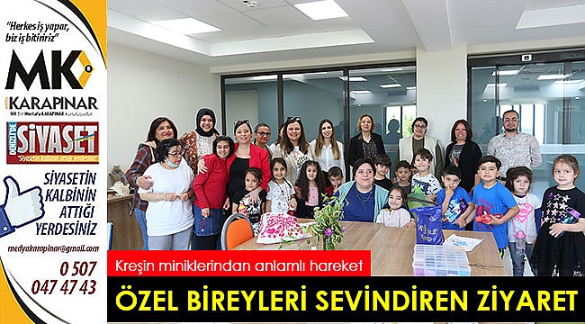 Merkezefendili miniklerden özel bireyleri sevindiren ziyaret