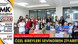 Merkezefendili miniklerden özel bireyleri sevindiren ziyaret
