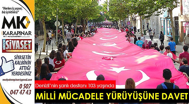 Milli Mücadele Yürüyüşüne davet