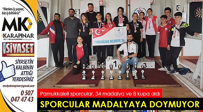 Pamukkale Belediyesporlulardan 34 madalya