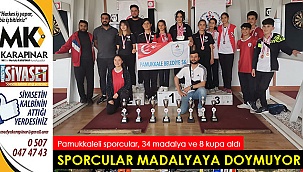 Pamukkale Belediyesporlulardan 34 madalya