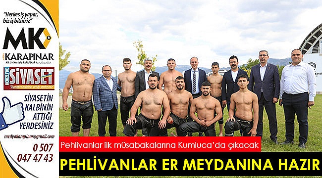 Pamukkaleli pehlivanlar er meydanına hazır