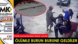 Rüzgarın kopardığı beton parçalarından saniyelerle kurtuldular