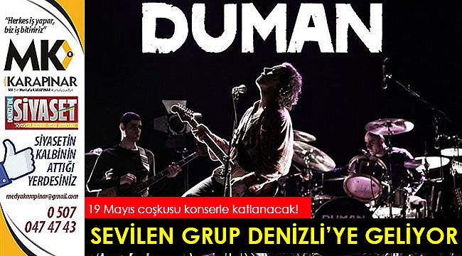 Sevilen rock grubu Denizli'ye geliyor