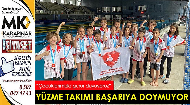 Yüzme takımı başarıya doymuyor