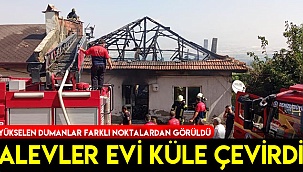 Alevler evi küle çevirdi