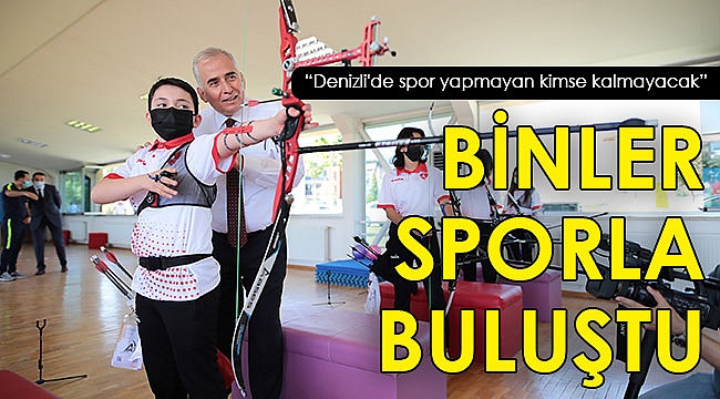 Binler sporla buluştu