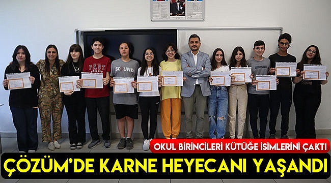 Çözüm'de karne heyecanı yaşandı