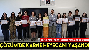 Çözüm'de karne heyecanı yaşandı