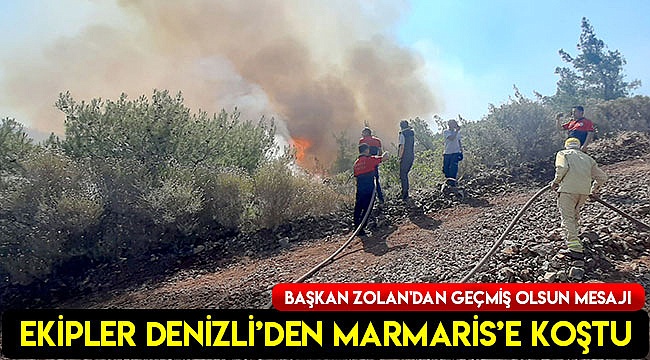 Ekipler Denizli’den Marmaris’e koştu