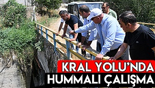 Kral Yolu'nda hummalı çalışma sürüyor