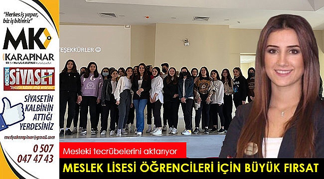 Meslek lisesi öğrencileri için büyük fırsat