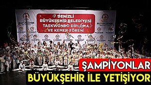 Minik taekwondocular kuşak attı