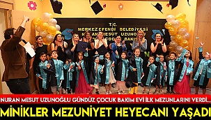 Minikler mezuniyet heyecanı yaşadı