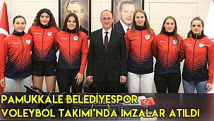 Pamukkale Belediyespor Voleybol Takımı’nda imzalar atıldı