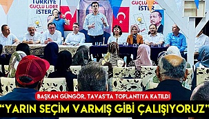 Başkan Güngör: “Yarın seçim varmış gibi çalışıyoruz”