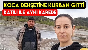 Dehşet saçan koca ile aynı karede