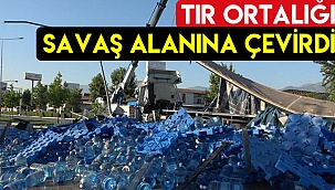 Tır ortalığı savaş alanına çevirdi