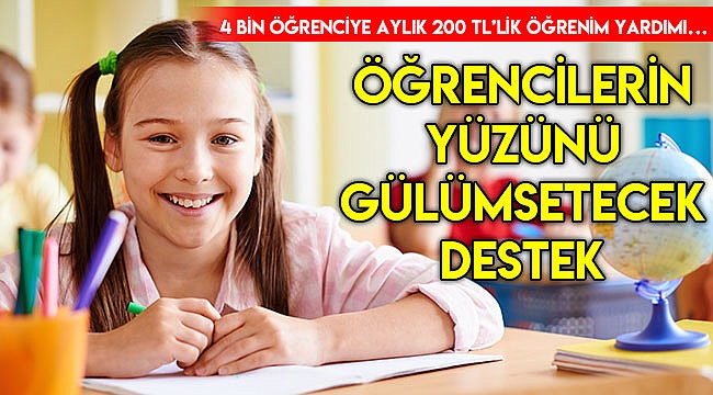 Öğrencilerin yüzünü gülümsetecek destek