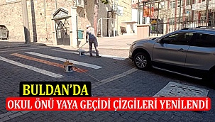 Buldan’da Okul Önü Yaya Geçidi Çizgileri Yenilendi 
