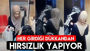 Girdiği her dükkandan hırsızlık yapıyor