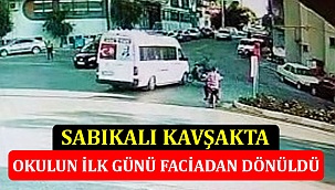 Sabıkalı Kavşakta Okulun İlk Günü Faciadan Dönüldü