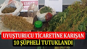 Uyuşturucu Ticaretine Karışan 10 Şüpheli Tutuklandı
