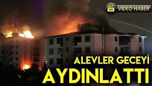 Alevler geceyi aydınlattı