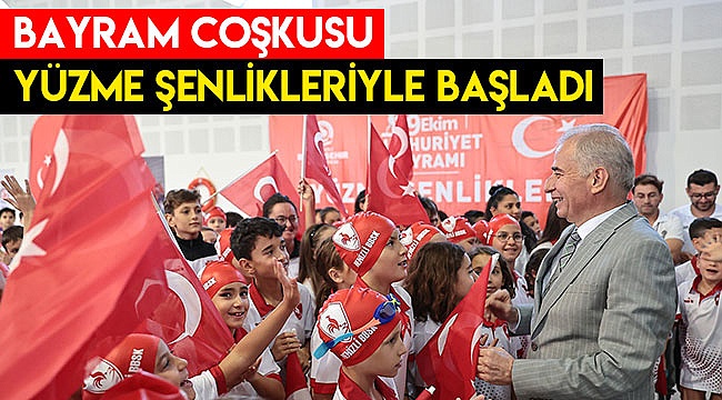 Bayram coşkusu yüzme şenlikleri ile başladı