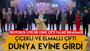 Çiçekli ve Elmallı çifti dünya evine girdi
