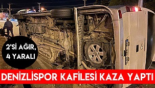 Denizlispor kafilesi kaza yaptı
