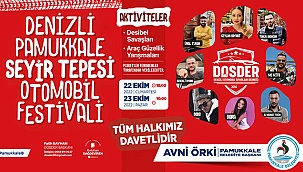 Pamukkale Seyir Tepesi Otomobil Festivali 2 gün sürecek