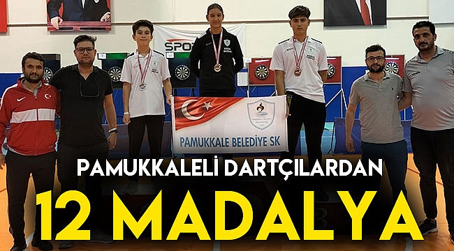 Pamukkaleli dartçılardan 12 madalya