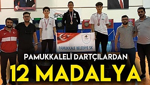 Pamukkaleli dartçılardan 12 madalya