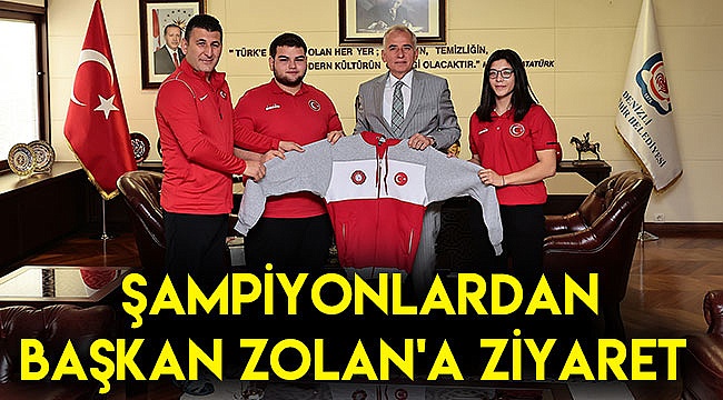 Şampiyonlardan Başkan Zolan'a ziyaret