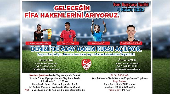 Aday Hakem Kursu Açılacak