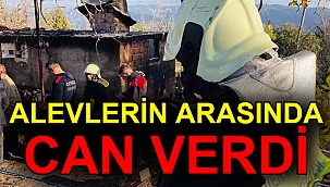 Alevlerin arasında can verdi
