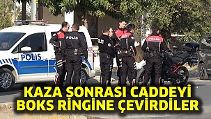 Kaza Sonrası Caddeyi Boks Ringine Çevirdiler