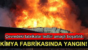 Kimya fabrikasında yangın!
