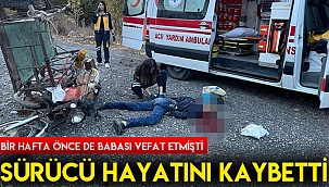 Sürücü tarlaya giderken öldü