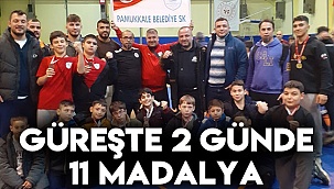 Güreşte 2 günde 11 madalya