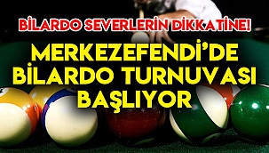 Merkezefendi’de bilardo turnuvası başlıyor