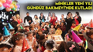Minikler yeni yılı gündüz bakımevinde kutladı