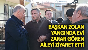 Başkan Zolan Yangında Evi Zarar Gören Aileyi Ziyaret Etti   