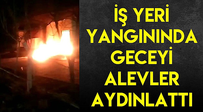Denizli'de işyeri alev alev yandı